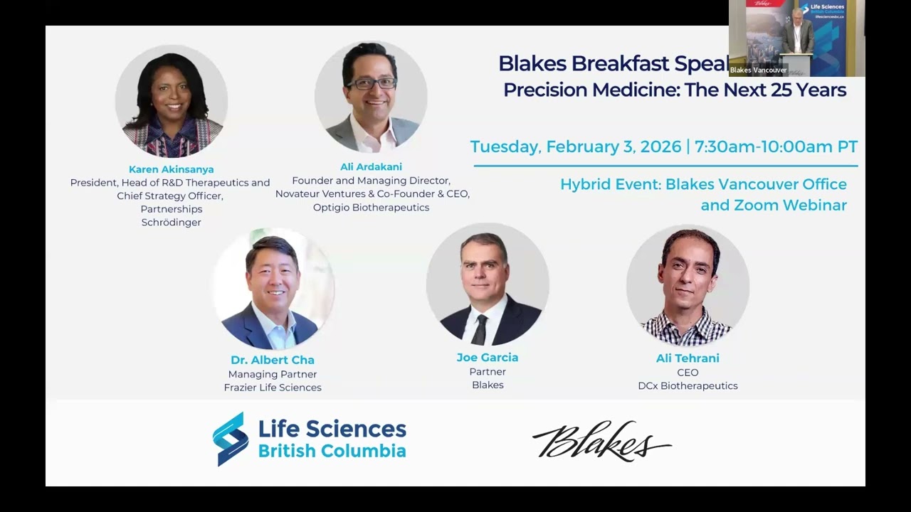 Blakes Breakfast Speaking Series: Precision Medicine: The Next 25 Years