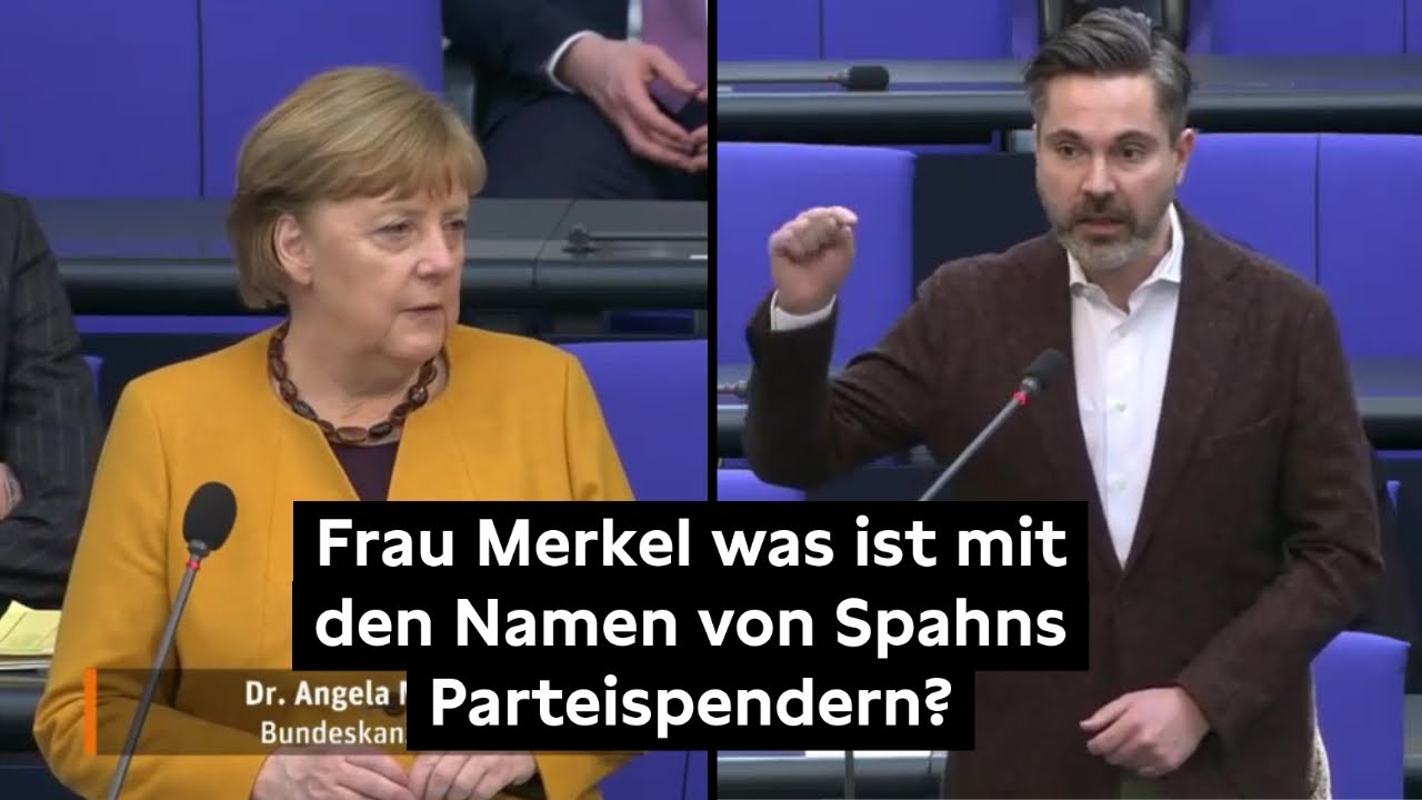 Frau Merkel was ist mit den Namen von Spahns Spendenparty?