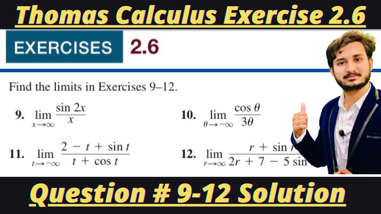Thomas Calculus Exercise 2.6 Question # 9-12 solution|| Finding Limits|| MSN Mathematician|