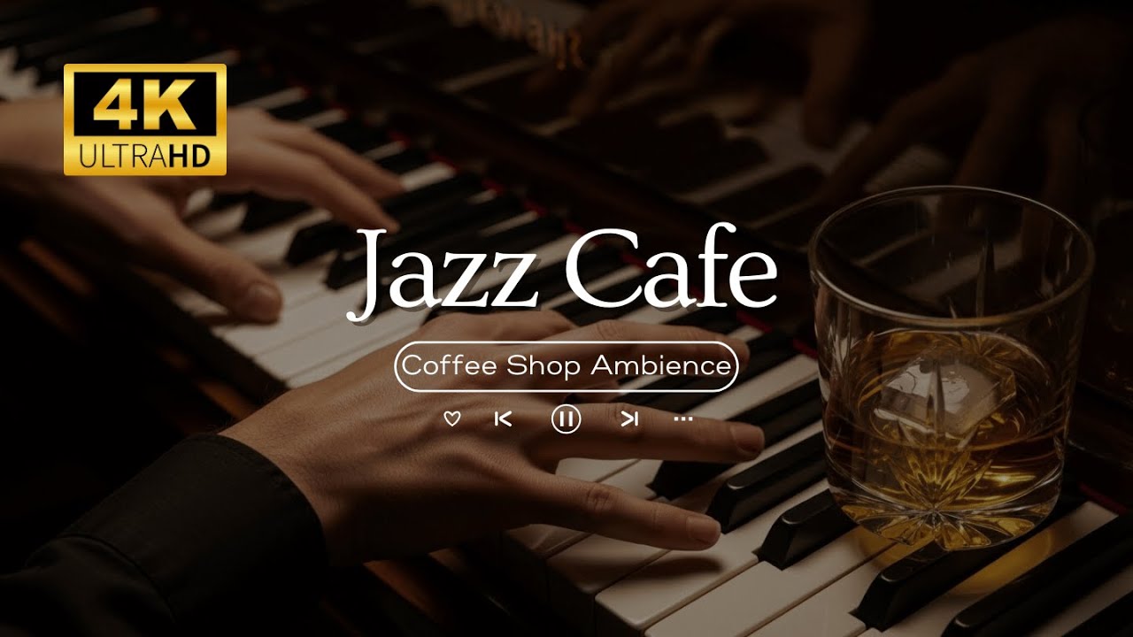 Warm Relaxing Jazz Music With Cozy Coffee Shop For Working, Studying, Sleeping - Night Jazz