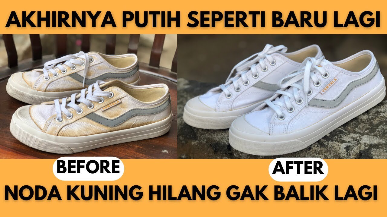 CUCI SEPATU VENTELA PUTIH YANG MENGUNING PARAH