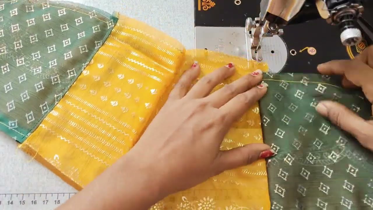 💚🧡 Latest Blouse Sleeve Design 2026 ✂️ | Easy Puff Hands Stitching 😍