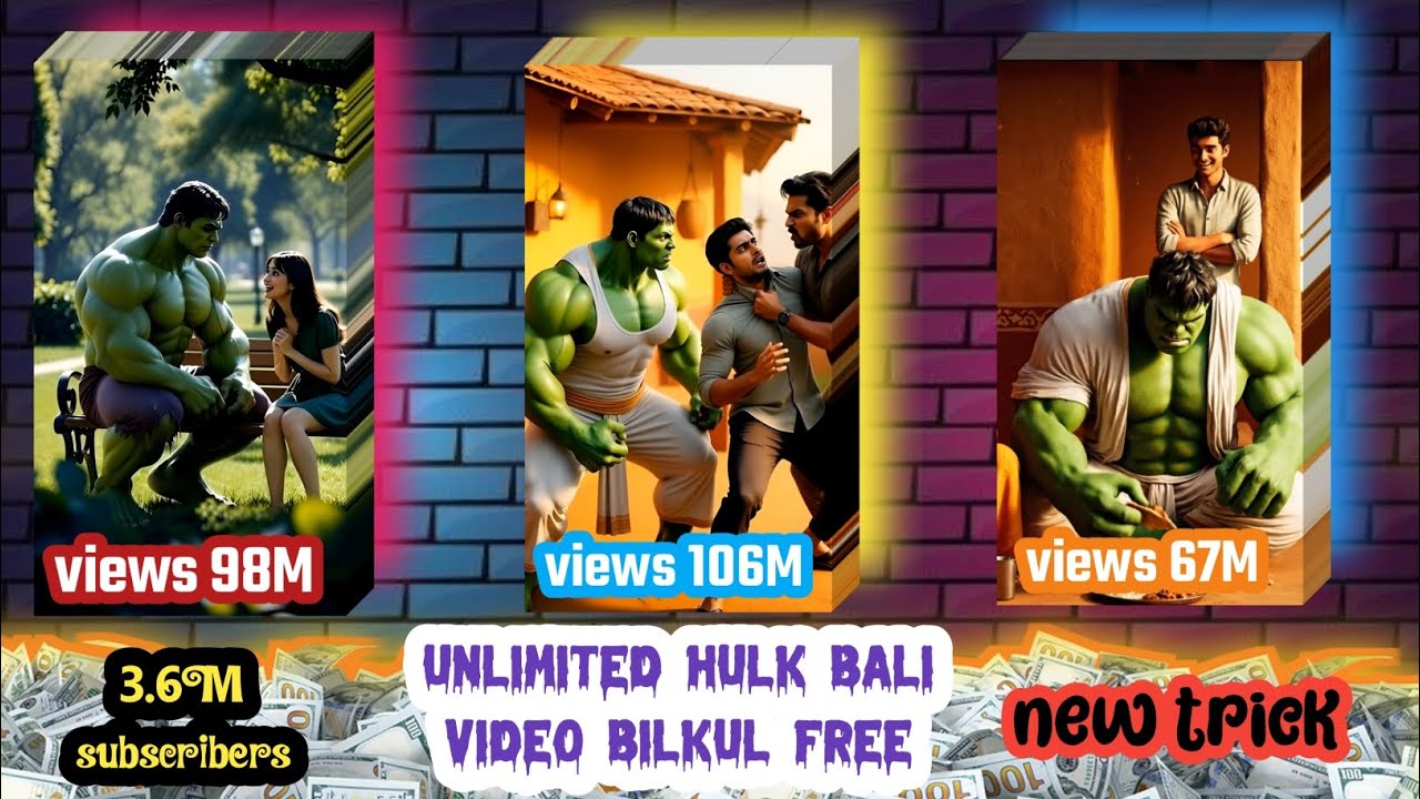 Viral Hulk Ai Video Kaise Banaye Mobile Se | free me hulk ai video kaise banaye | new ai app bilkul 