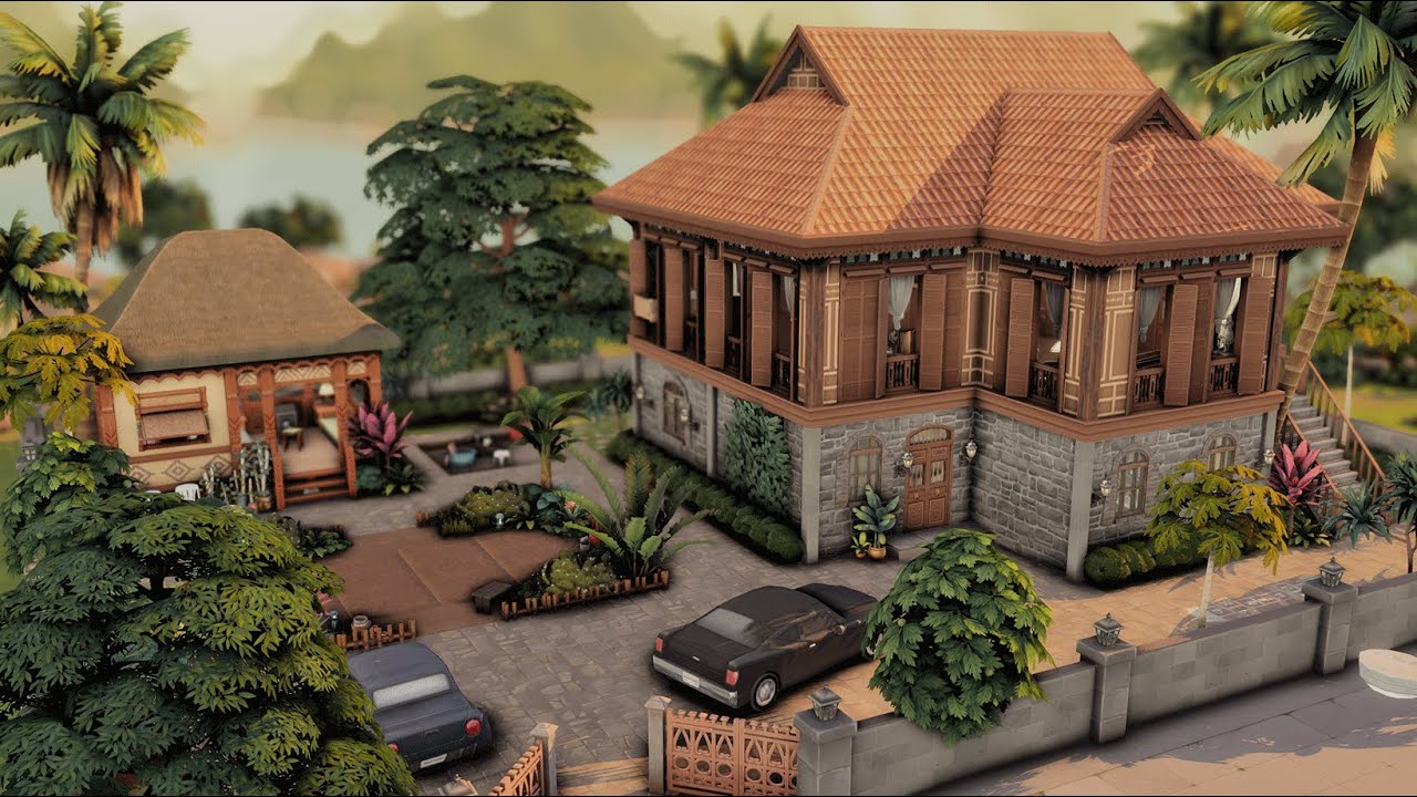 Бахай Ни Лола: Традиционный дом филиппинских предков 👵🏽 | The Sims 4 Speed ​​Build (без CC)