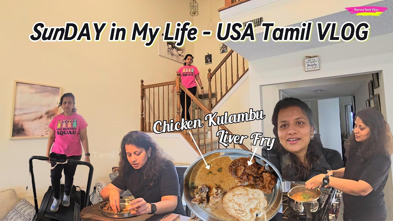 USA-la Tamil Teacher 😲 | Sunday Vlog with kids | Namma Ooru Chicken Kulambu & Liver Fry 😋