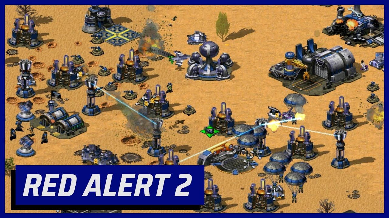 Red Alert 2 | Sandy Topography | (7 vs 1 + Superweapons)
