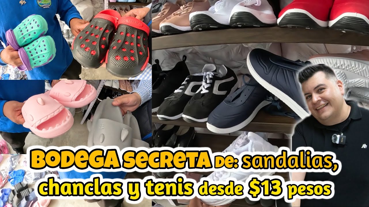 Bodega secreta de sandalias chanclas y tenis desde $13 pesos