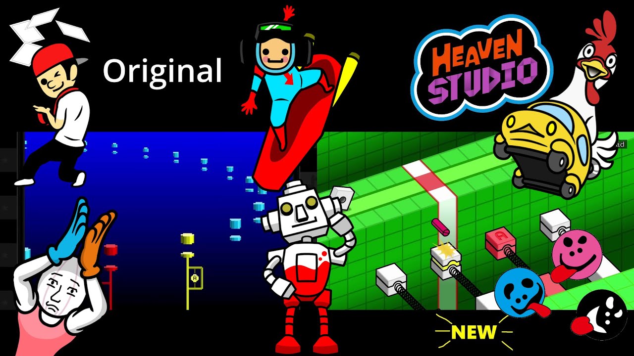 [OUTDATED, SEE DESCRIPTION] Rhythm Remix in Heaven Studio!! (Side-By-Side Comparison) (April 2024)