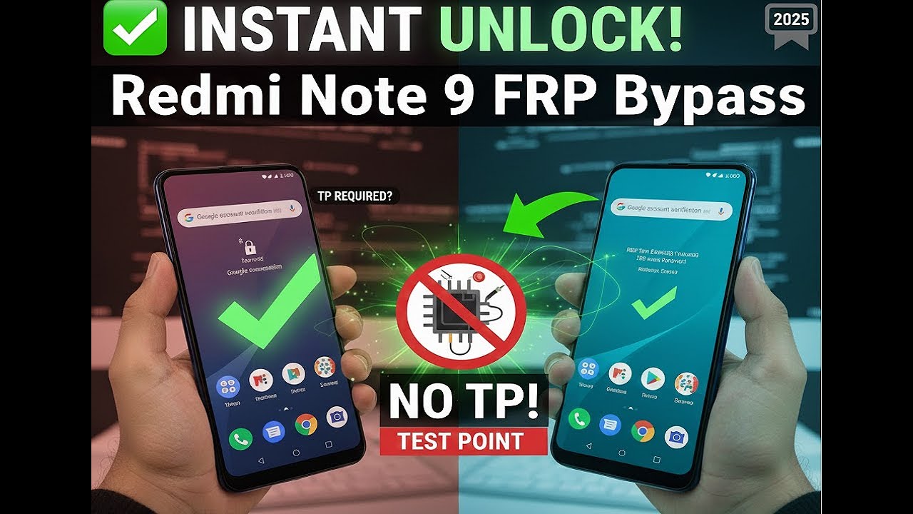 ✅ Xiaomi Redmi Note 9 FRP Unlock Android 13/14 | Unlock Google Lock (M2003J15SG) Without TP