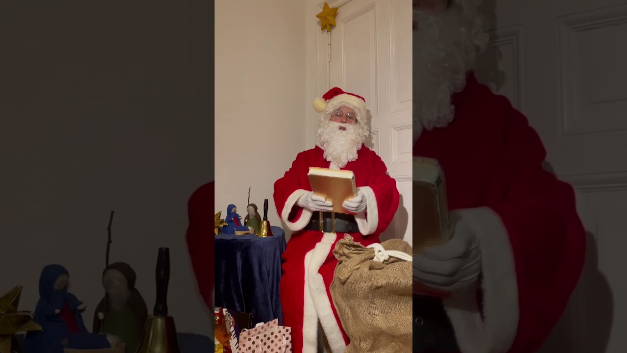 Die Weihnachtsmann Bescherung als Videobotschaft
