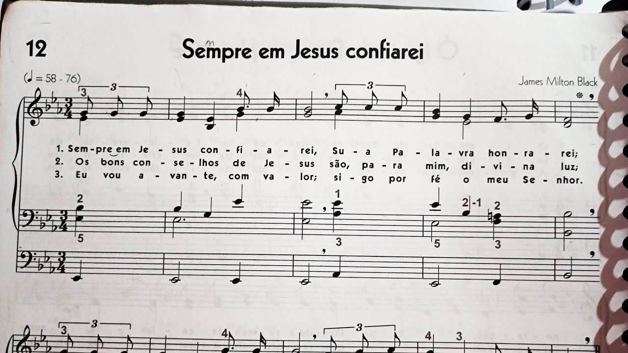 Solfejo do Hino da 12 CCB, lição 31 do Msa
