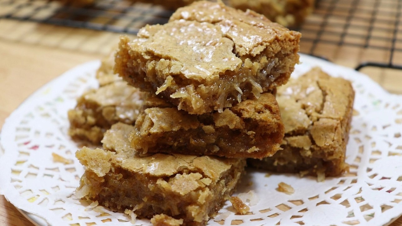 Chewy Coconut Bars | Easy Dessert Recipe | MOLCS Easy Recipes