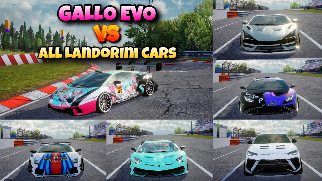 Gallo Evo Vs All Landorini Cars Drive Zone Online | Drag Race