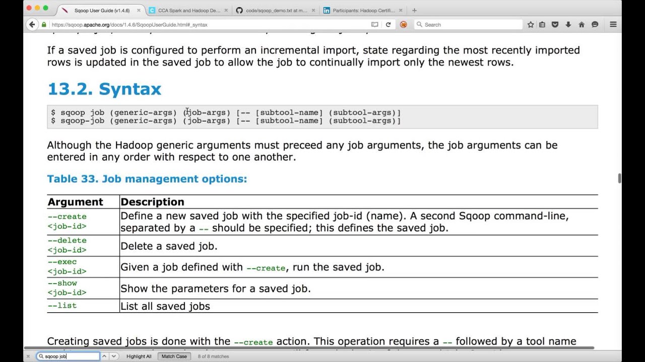 Hadoop Certification - Sqoop Job and Sqoop Merge