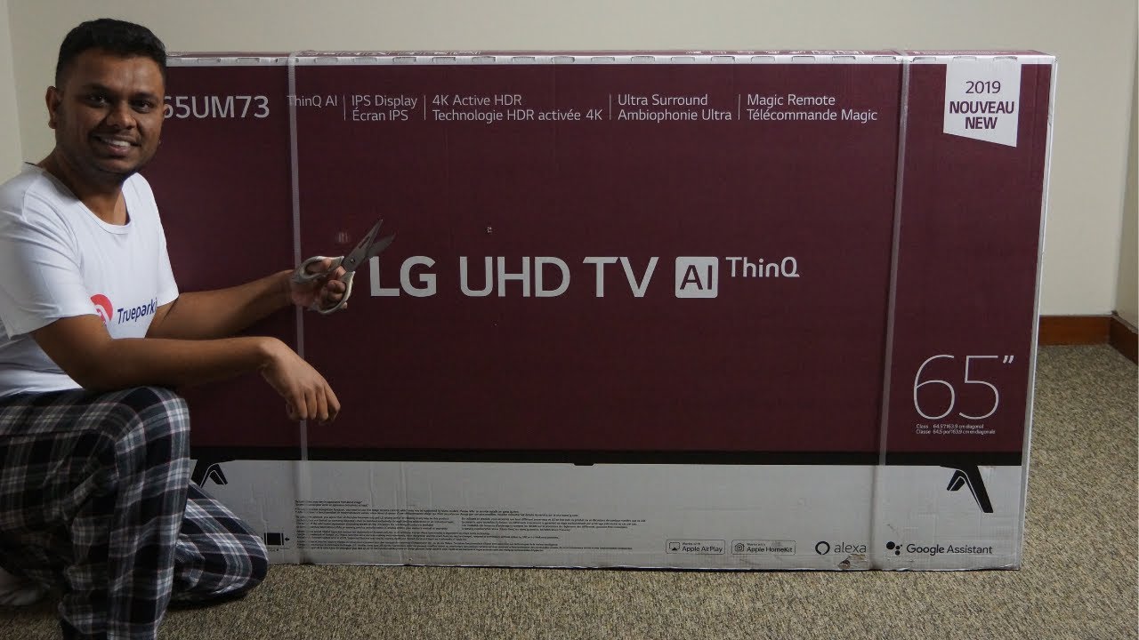 Unboxing LG 65 inch Class 4K Smart UHD TV with AI ThinQ - (65UM7300PUA) - 2019-2020