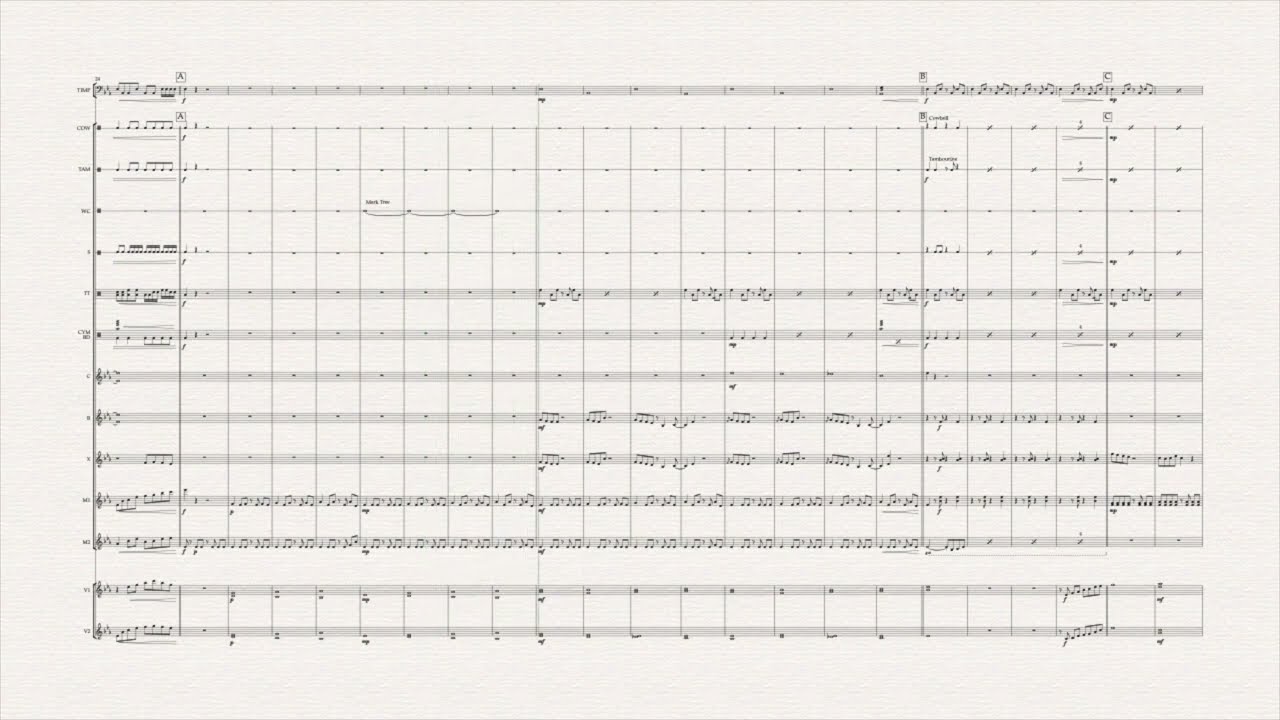 Azul Echo for Percussion Ensemble by Matthew Nichols