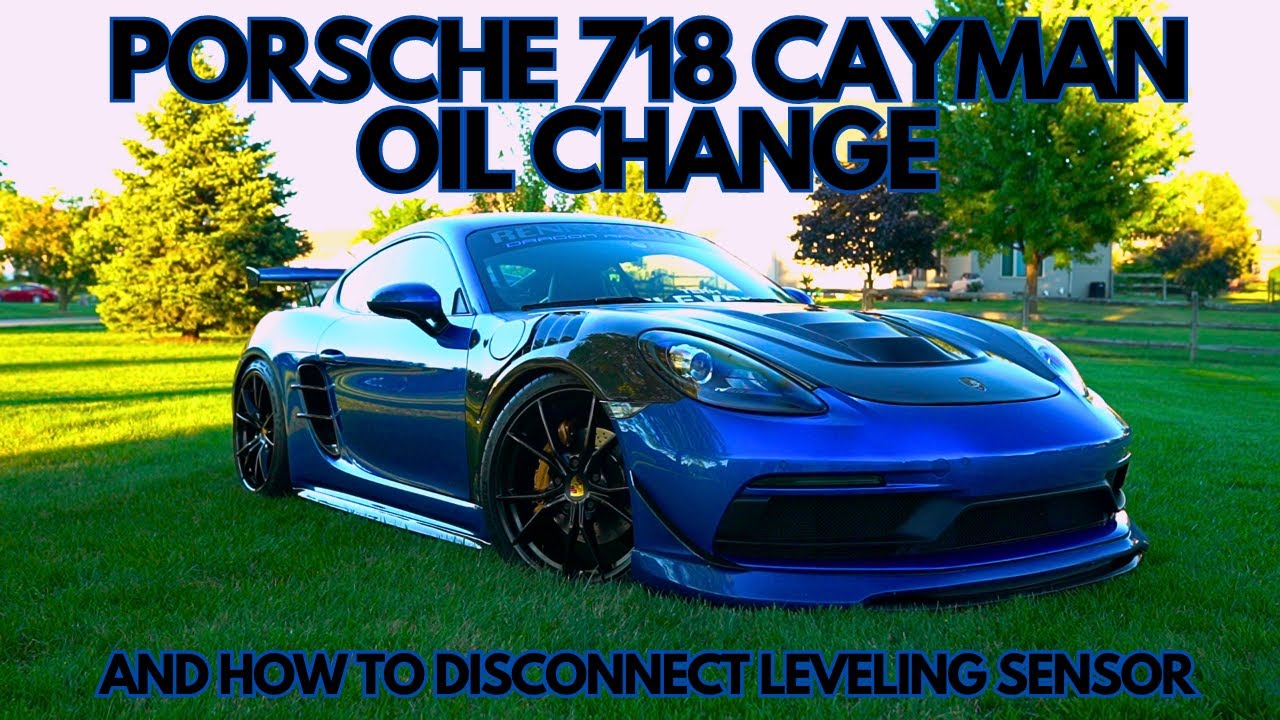 Porsche Cayman/Boxster 718 oil change including how I disconnect the leveling sensor (4K)