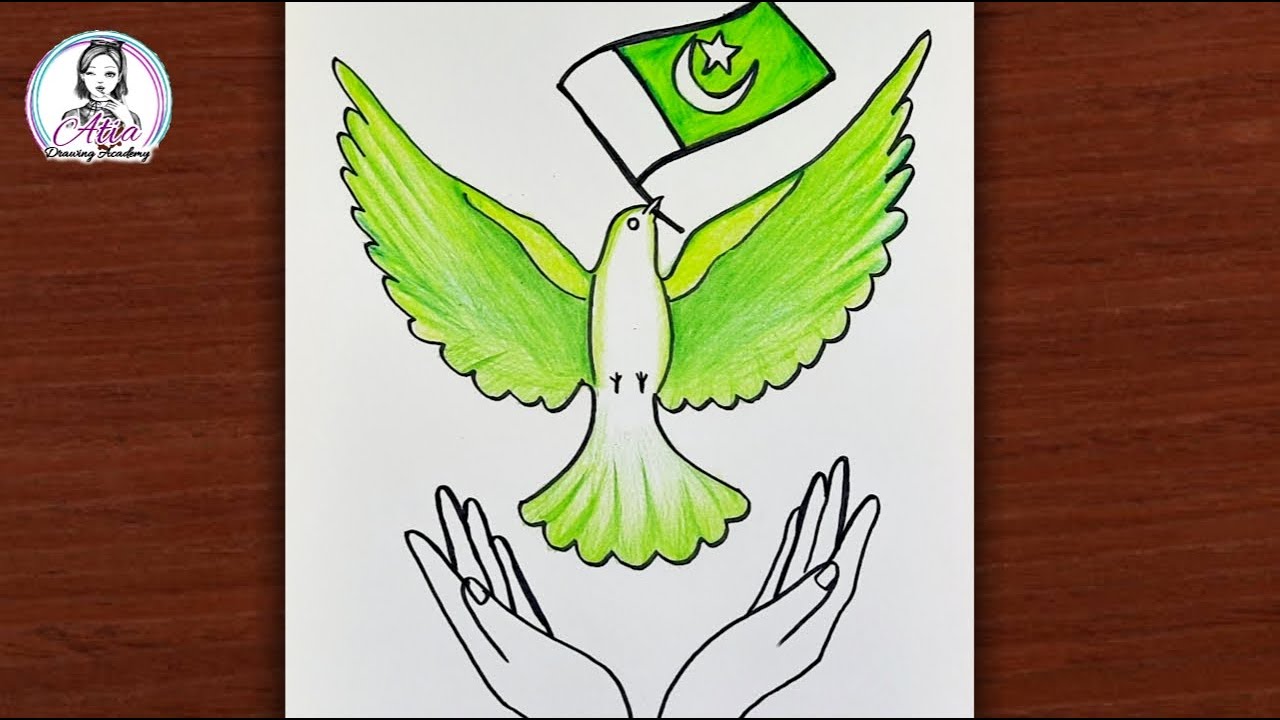 14 August Drawing | Pakistan Independence Day Drawing | Azadi Drawing | 23 March Drawing