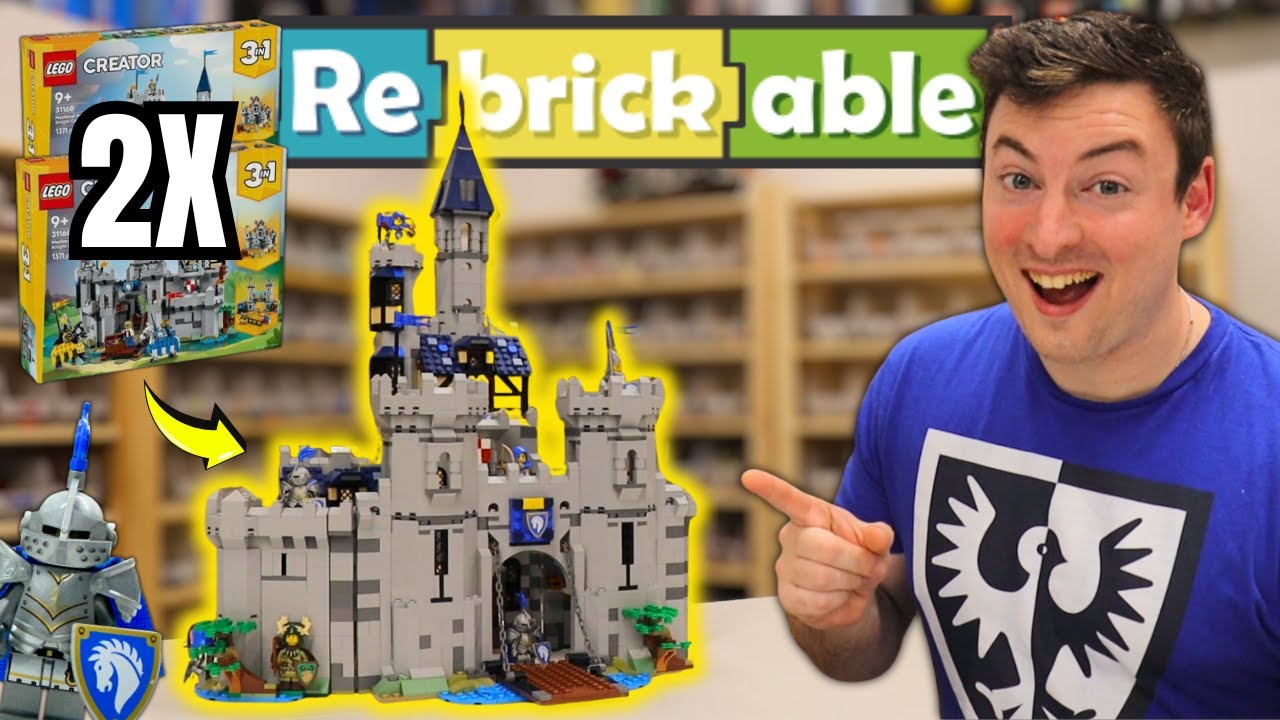 Объединяем 2 замка Lego Horse Knight в 1 БОЛЬШОЙ перестраиваемый замок!