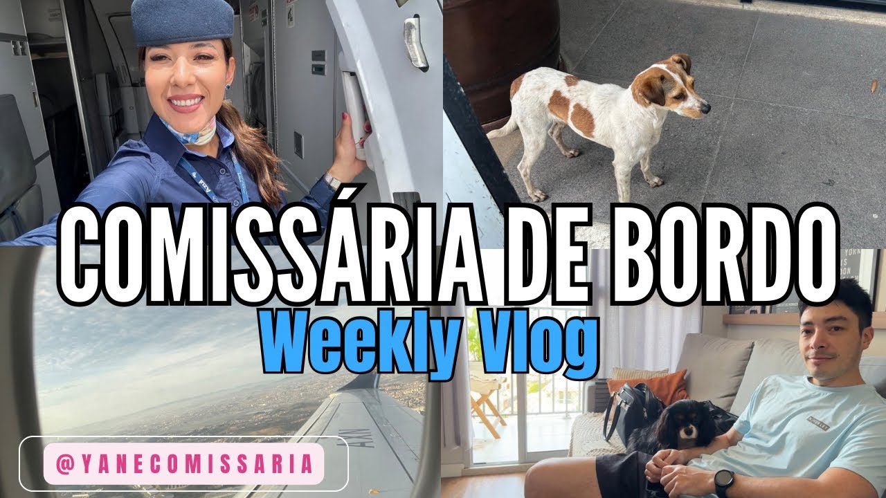 Rotina de Voo de uma COMISSÁRIA DE BORDO - (bate volta e pernoite) Weekly vlog