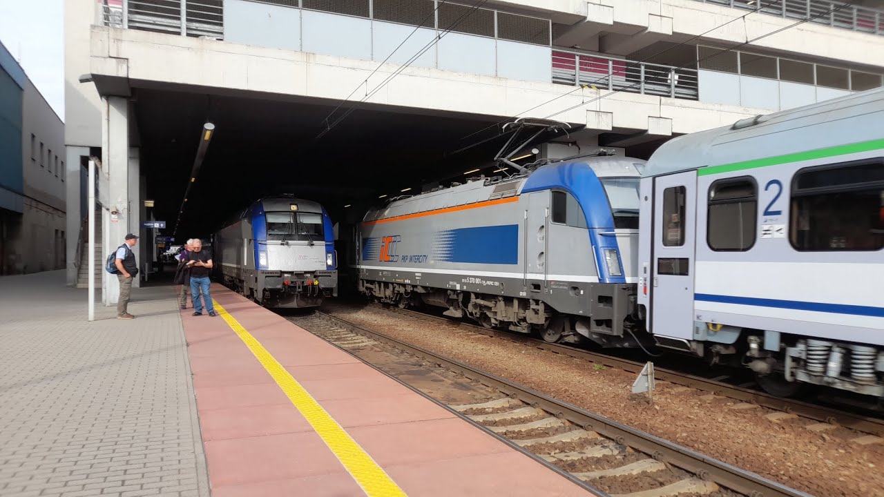 Pociągi Poznań Główny. Mijanka BWE, Husarz i Griffin 001, dwie EP08, PR Kamieńczyk i inne 29.9.2023