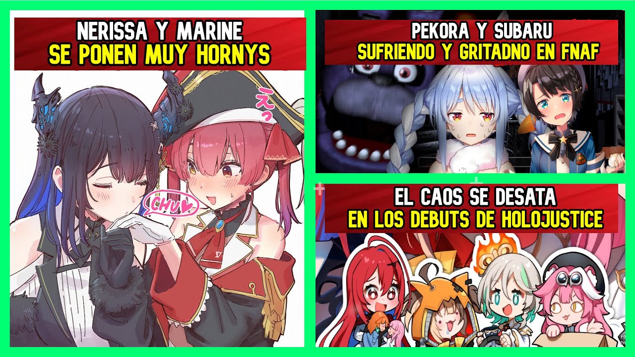 Marine y Nerissa Se Ponen Hornys/FNAF Haciendo Sufrir a Las Holos/HoloJustice
