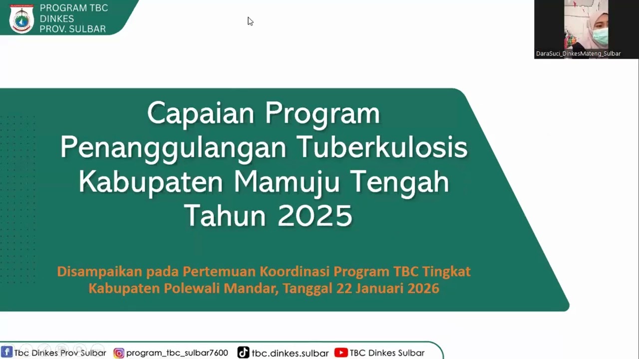 Pertemuan Koordinasi Program TBC Tingkat Kabupaten Mamuju Tengah, 22 Januari 2026