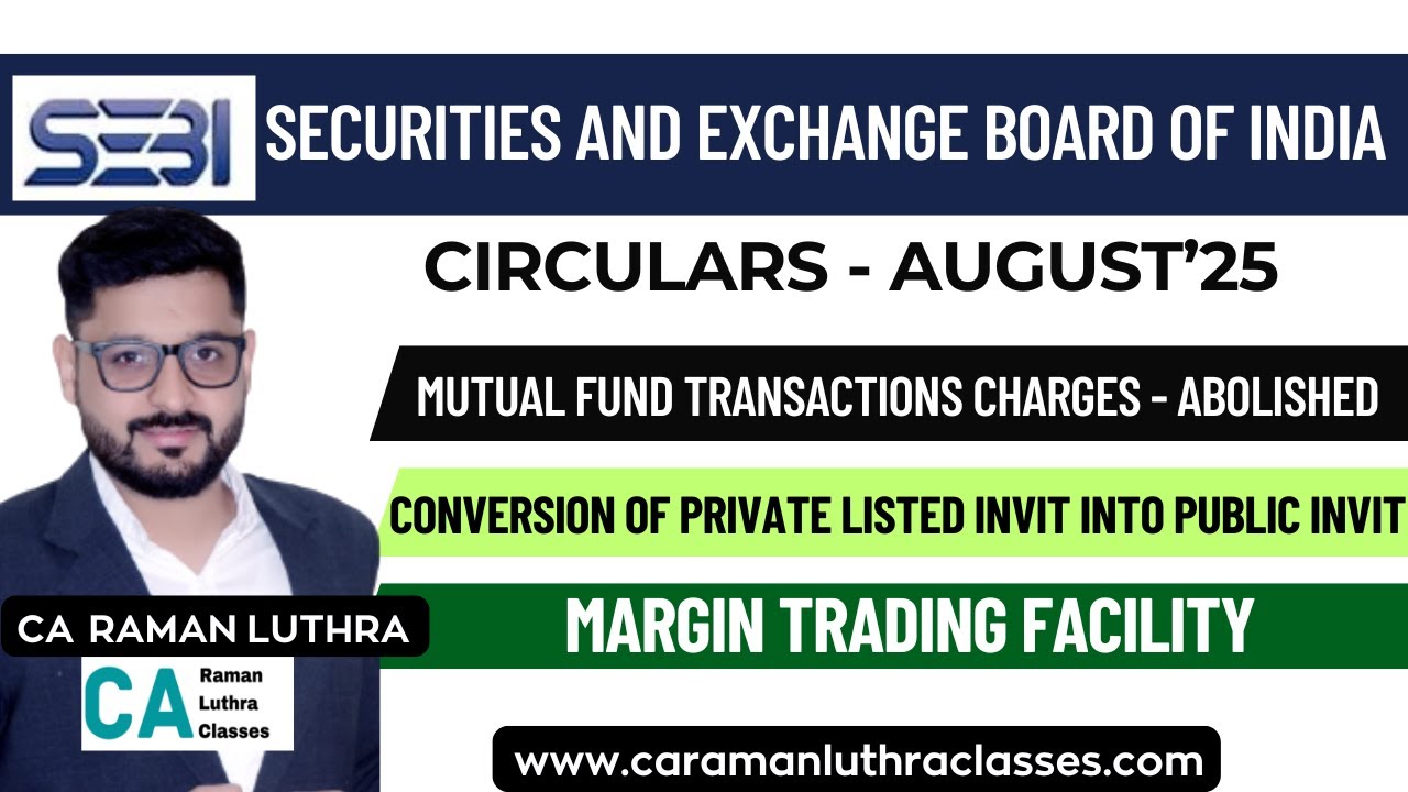 SEBI AUGUST'25 Circulars and Notification | IFSCA, SEBI,  PFRDA, RBI,  SIDBI,  |