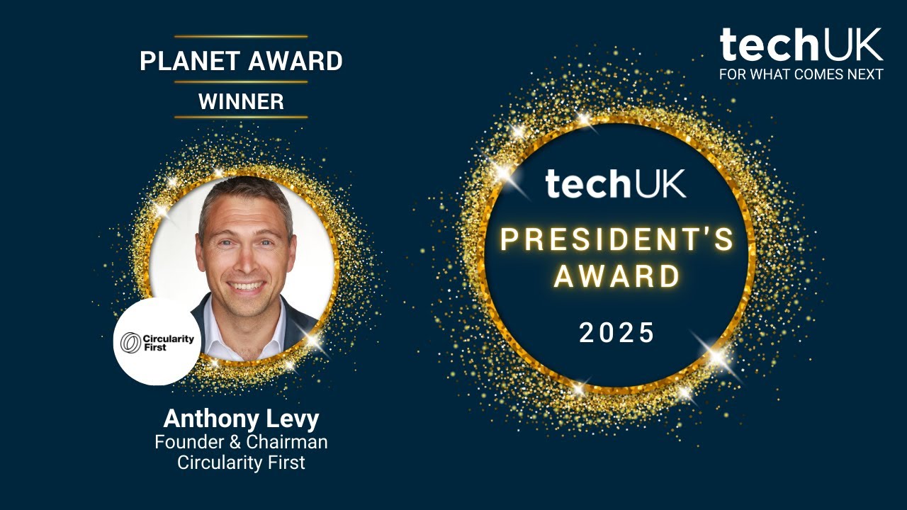 techUK Planet Award winner 2025: Anthony Levy, Founder & Chairman, Circularity First