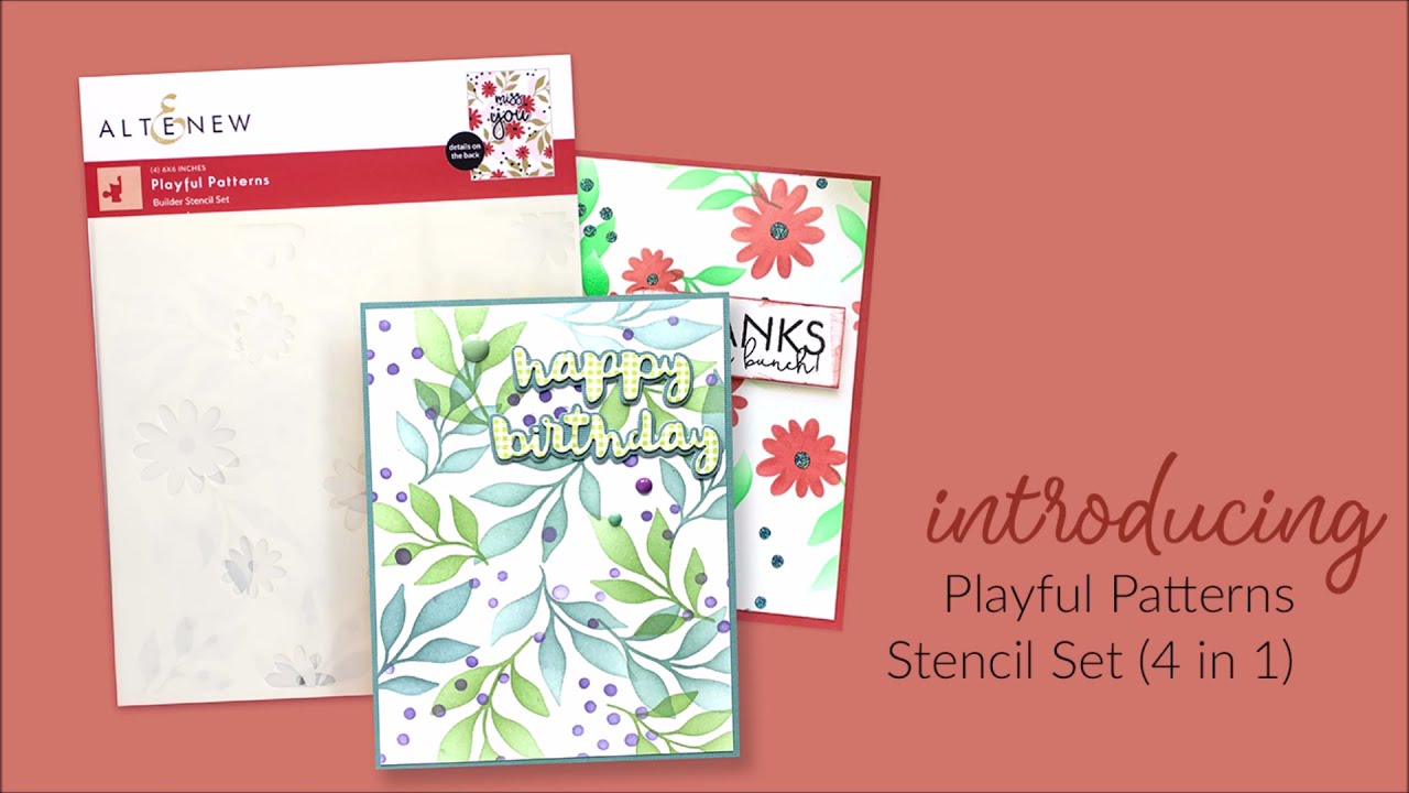 Playful Patterns Builder Stencil Set for Paper Crafting