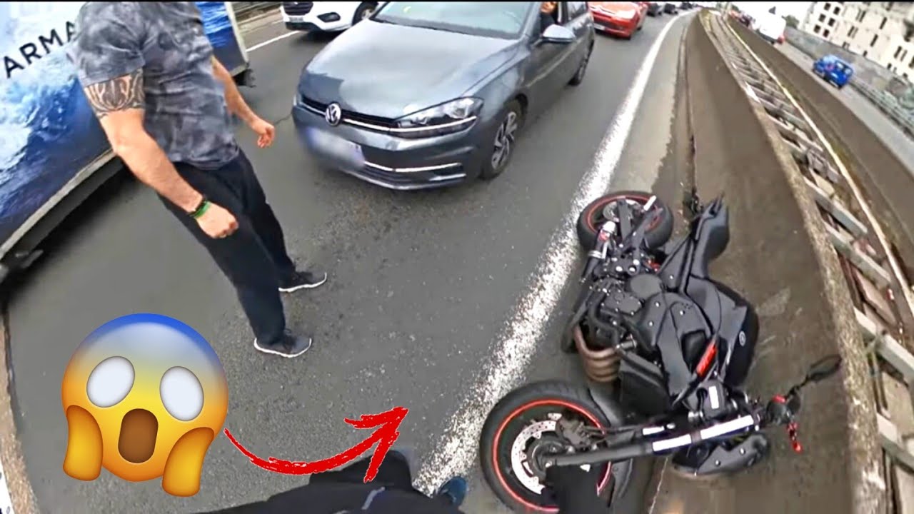 😱ACCIDENT MOTO EN INTERFILE ! + Police, Road Rage et Fun !