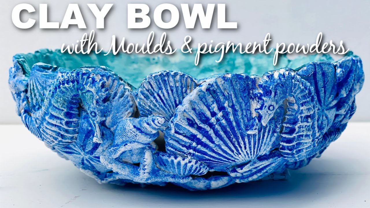 Seashell Bowl with moulds, paper clay and pigment powder!