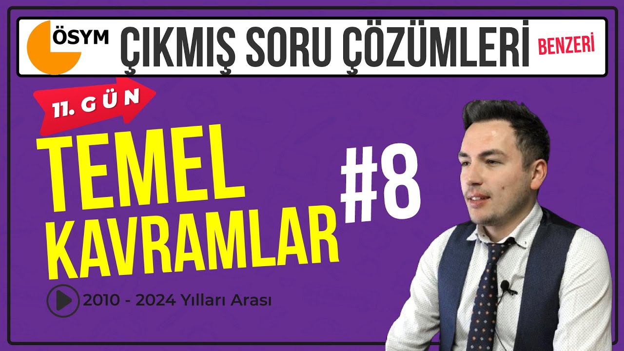 Temel Kavramlar Çıkmış Soru Çözümleri Ösym Benzeri - 8 🔴 11.gün | Meb Ags | Kpss | Dgs | Ales | Msü