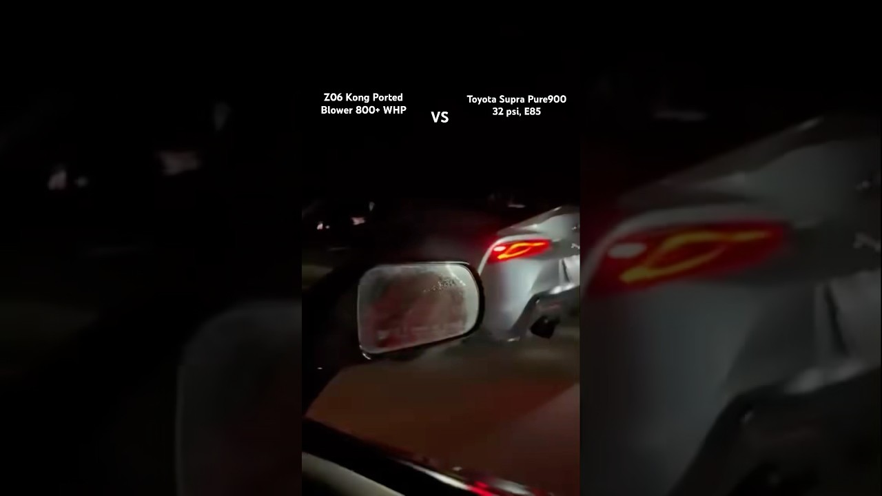C7 Z06 800+ WHP  vs  Pure900 Toyota Supra #race #shorts
