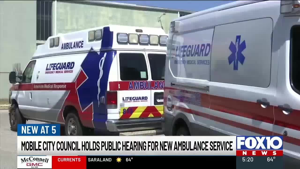 Mobile City Council holds public hearing for new ambulance service