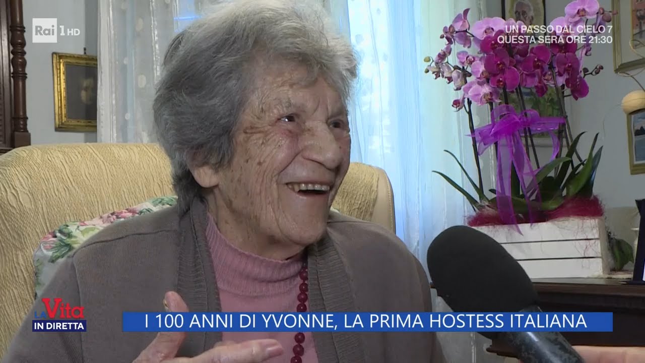 I 100 anni della prima hostess italiana - La Vita in Diretta 04/05/2023