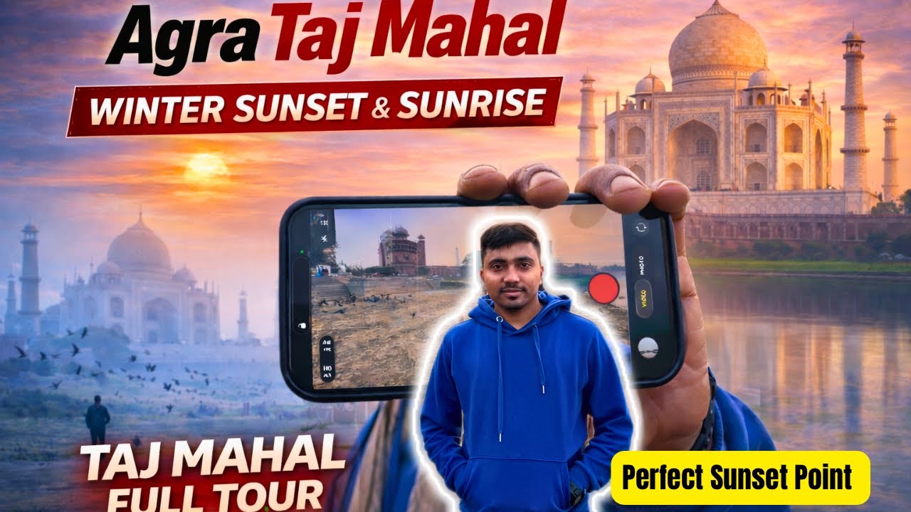 Taj Mahal in Winters | Sunrise, Sunset & Stay Complete Agra Tour | Full Vlog