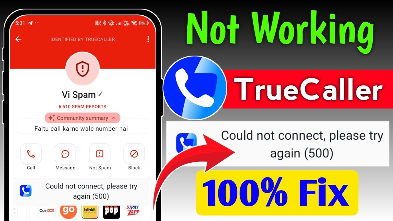 Truecaller could not connect please try again 503 | truecaller not working | truecaller could not 