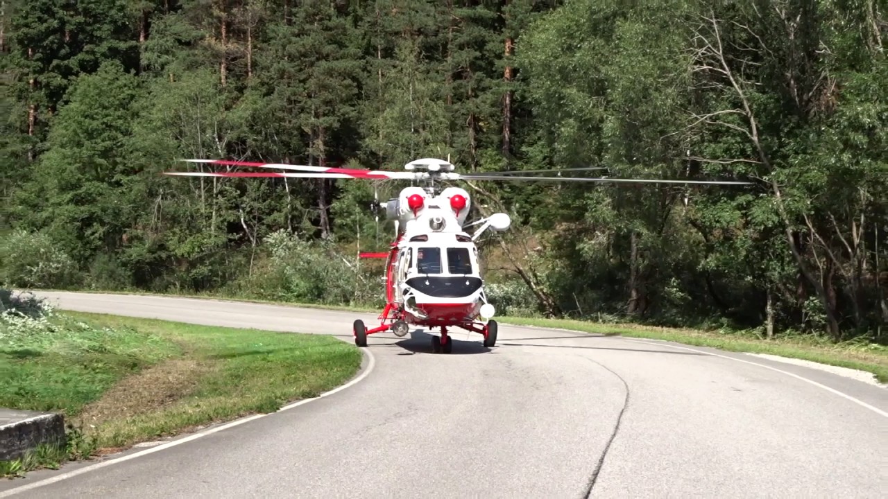 Odlet letecké záchranné služby.