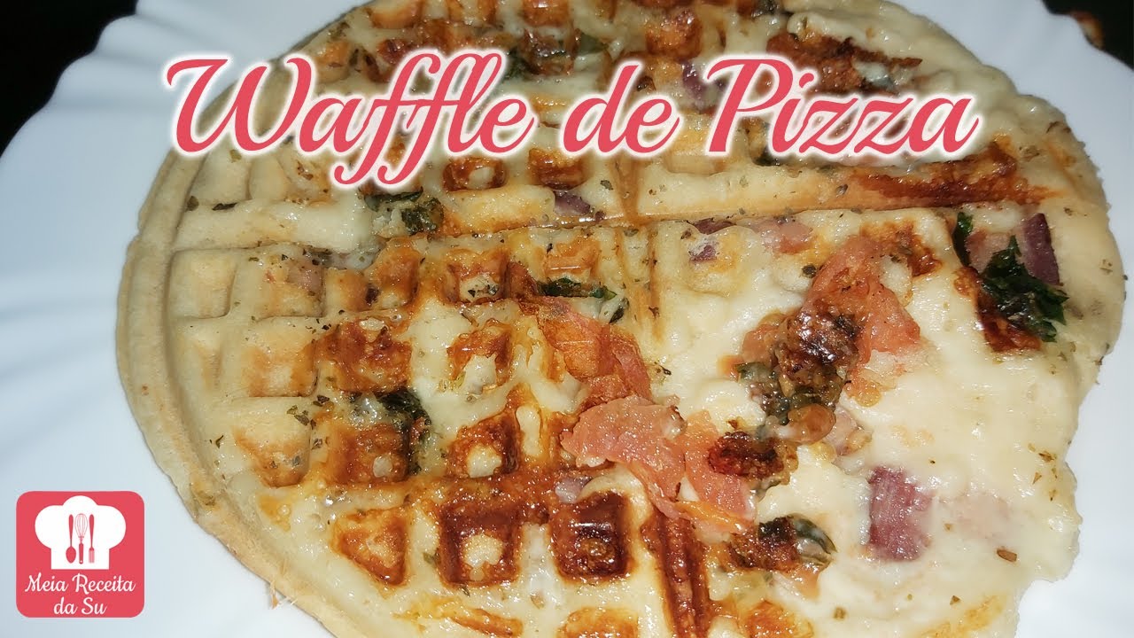 Receita de Waffle Salgado de Pizza Rápido e Prático - Meia Receita da Su