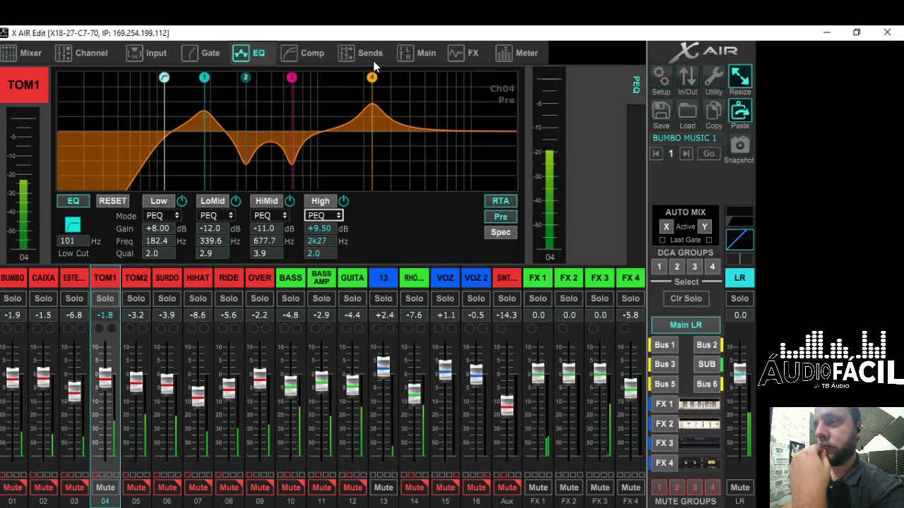 EQUALIZAÇÃO CRIATIVA INSTRUMENTOS NA XR18!