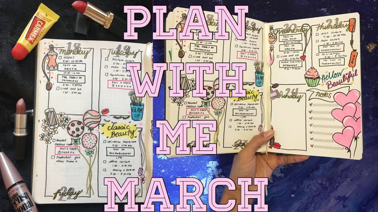 Plan with me March 2019 : weekly spread | bullet journal | Philippines