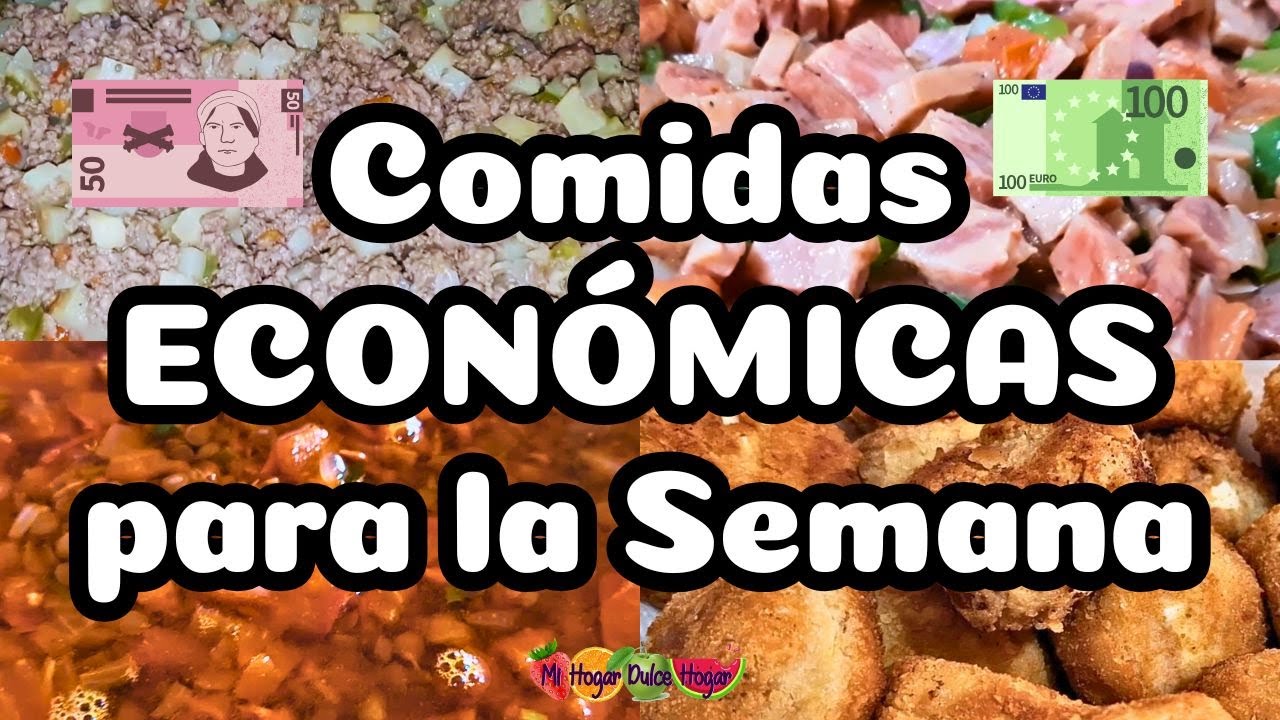 💲💸 5 COMIDAS ECONÓMICAS para la SEMANA 🍽️ Ricas, Rendidoras y Caseras #mihogardulcehogar #comidas