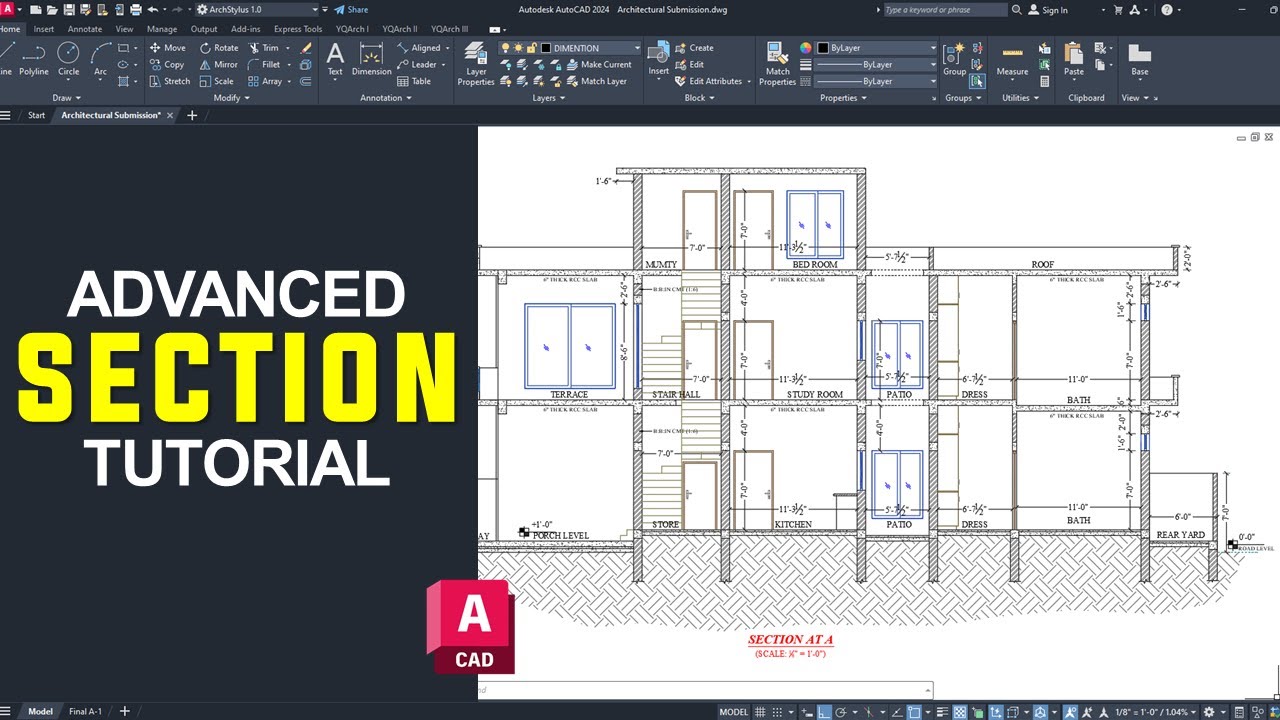 Perfect AutoCAD SECTION - How to make SECTION drawing in AutoCAD