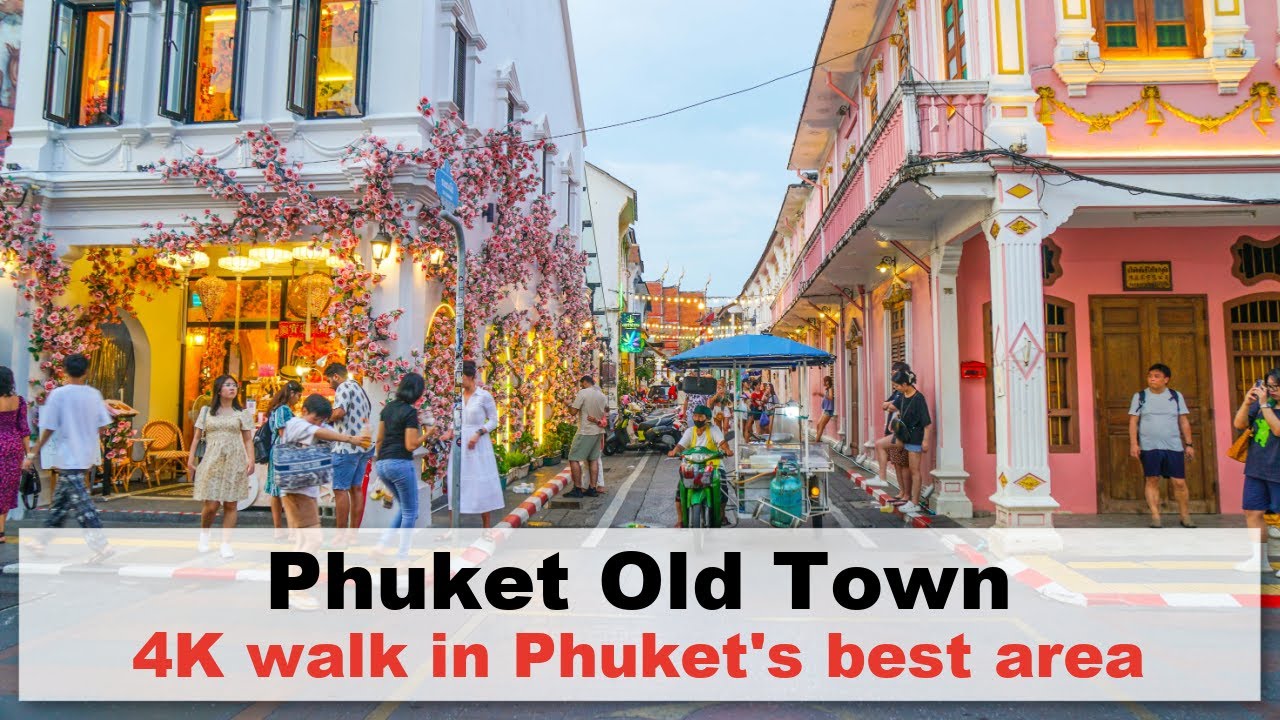 Phuket Old Town - 4k walking tour in Phuket's charming historical town