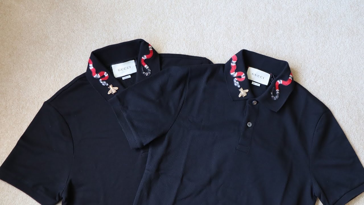 HOW TO SPOT REPLICA GUCCI Real vs Fake Gucci Kingsnake Polo shirt