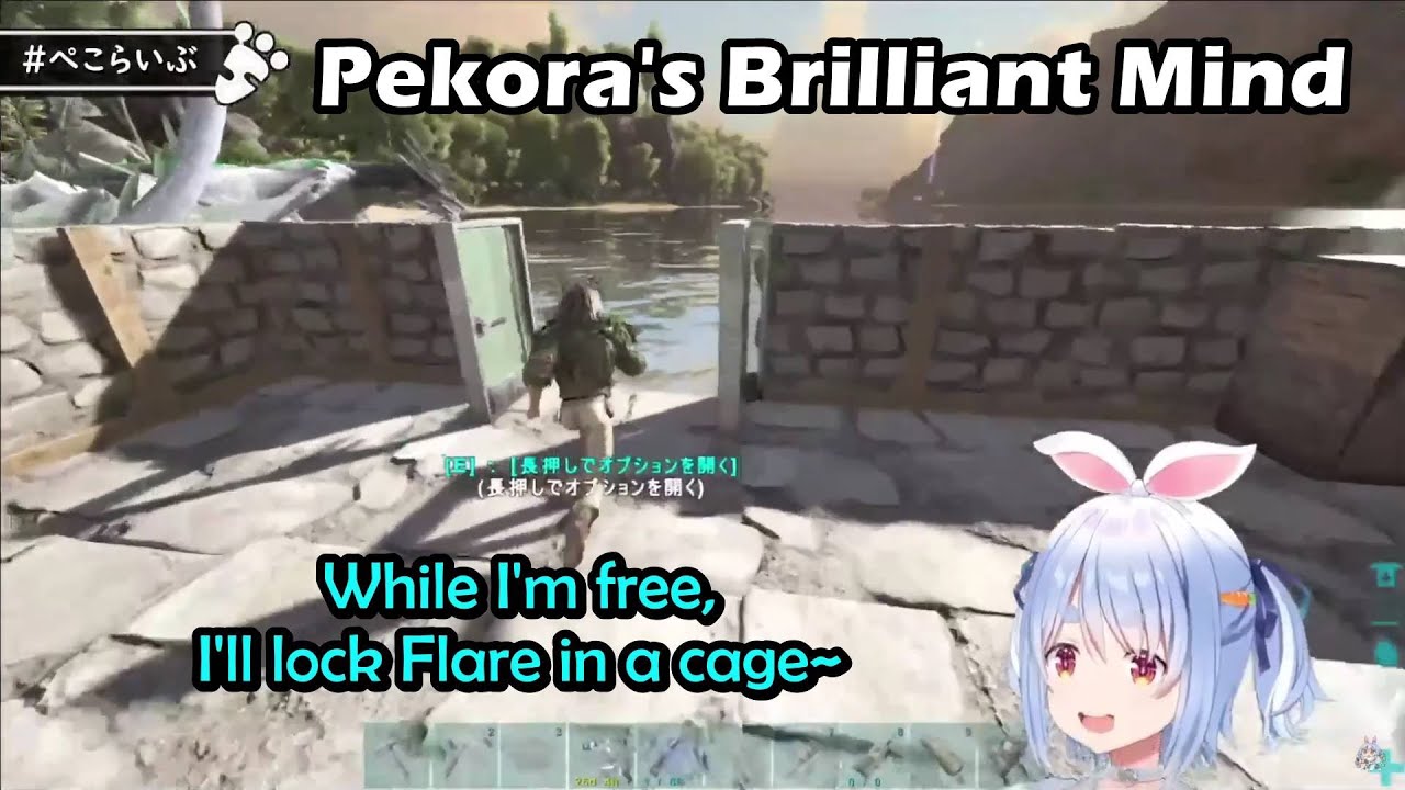 Pekora Comes Up With Idea to Lock Flare Up When She Has Free Time While Tracking NPC Mukiroze