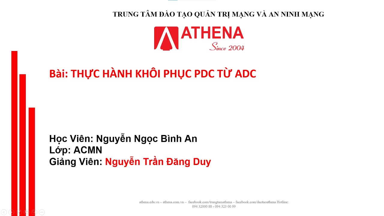 Thực hành khôi phục PDC từ ADC