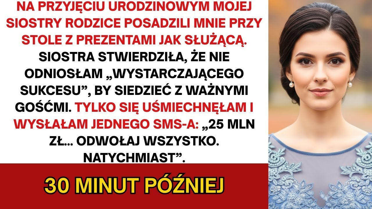 Na rodzinnej imprezie rodzice posadzili mnie obok stołu z prezentami jak służącego &ndash; więc to ja