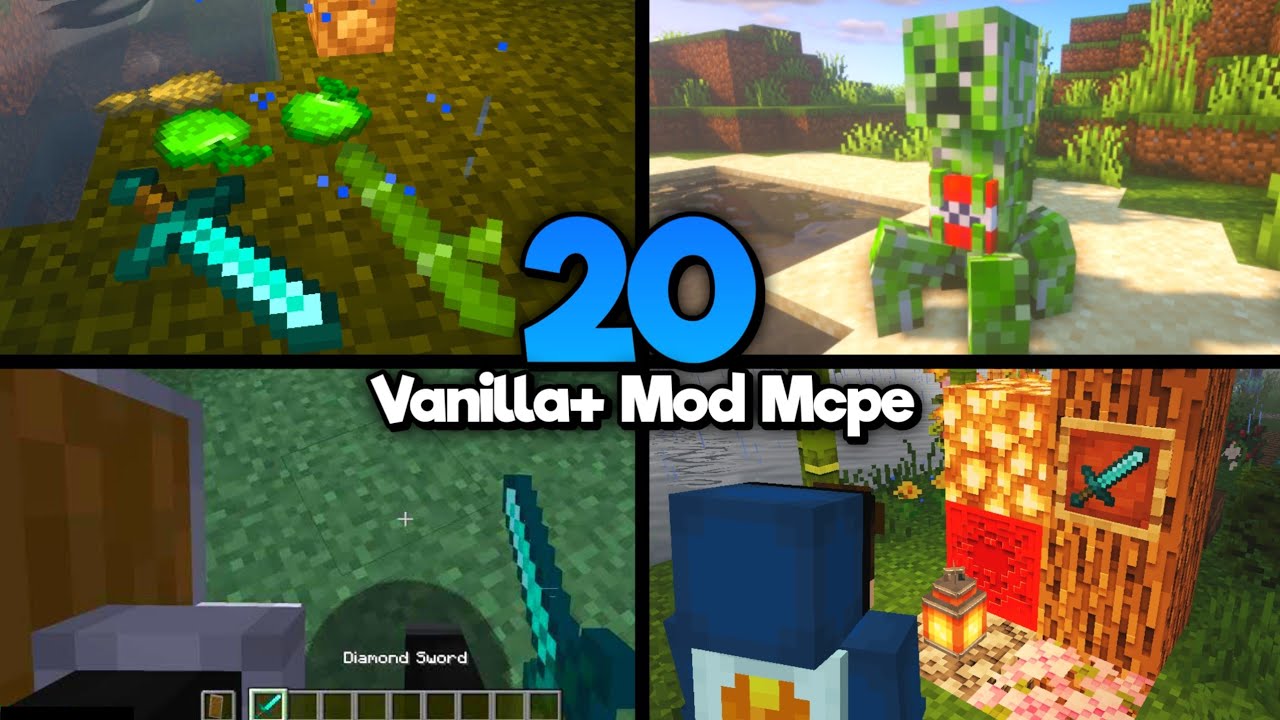 (TOP 20 VANILLA+ ADDON MCPE) Mod/Addon REALISTIC Di MCPE/MCBE Terbaru 1.19 - 1.20